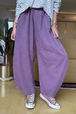 Made in Italy Cooper Needlecord Classic Barrel Leg Pant Dewberry